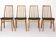 Set of 4 Vintage German Dining Chairs – 1960s/1970s Mid Century Beechwood C