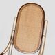 1970s Thonet-Style Rocking Chair, Brass & Wicker