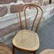 Set of 4 Bistro chairs mismatched curved wood