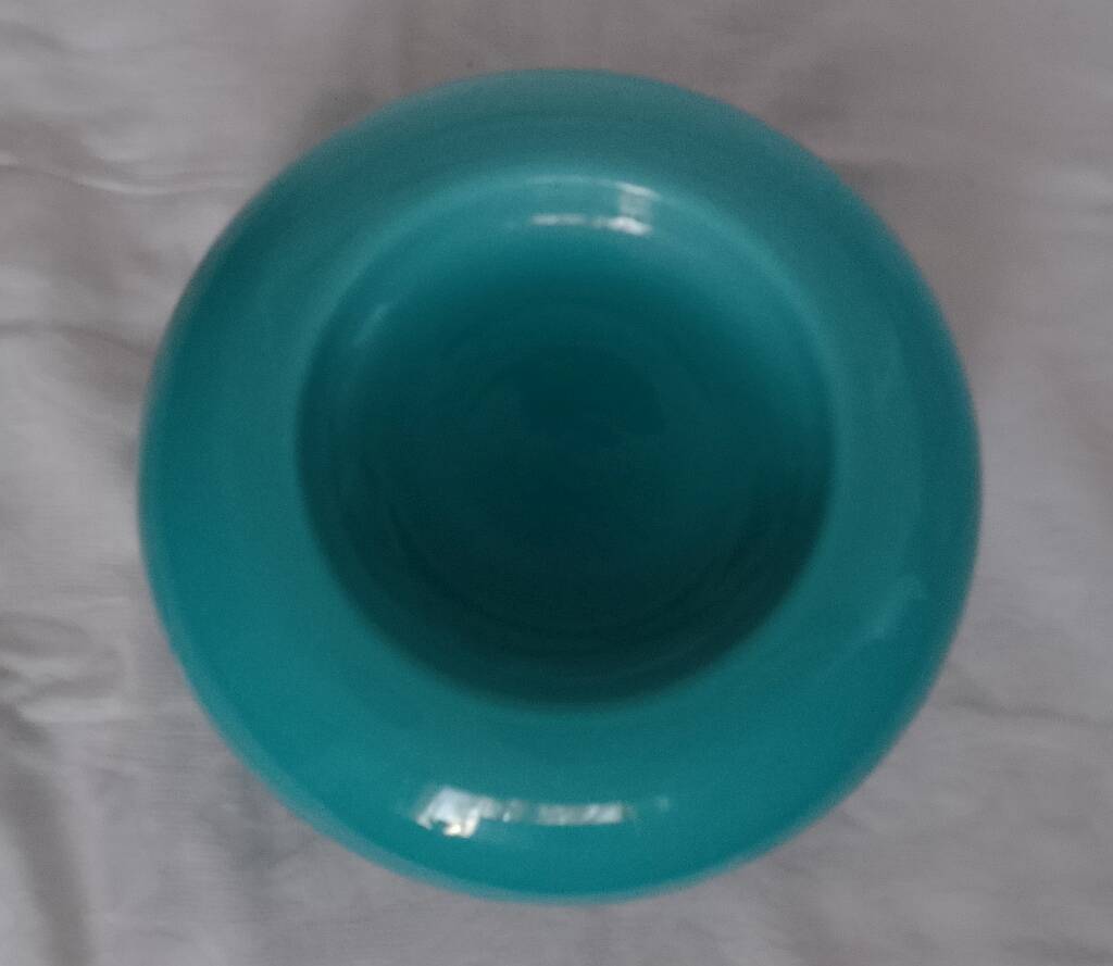 Art Deco Ceiling Lamp Turquoise Opaline Glass