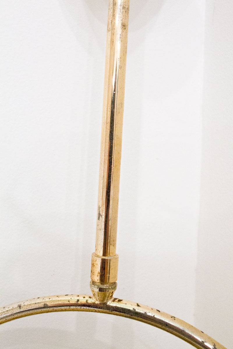 Hanging lamp brass and glass