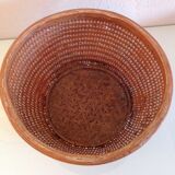 Braided wicker pot cover, vintage 60s/70s