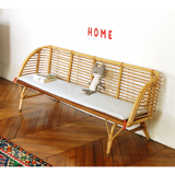 Children's rattan bench