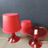 Red ikea lamps