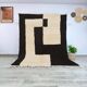 Berber rug Bani Ourain black and white size 200 x 300 cm