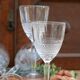 Set of 6 crystal wine glasses with a stud pattern