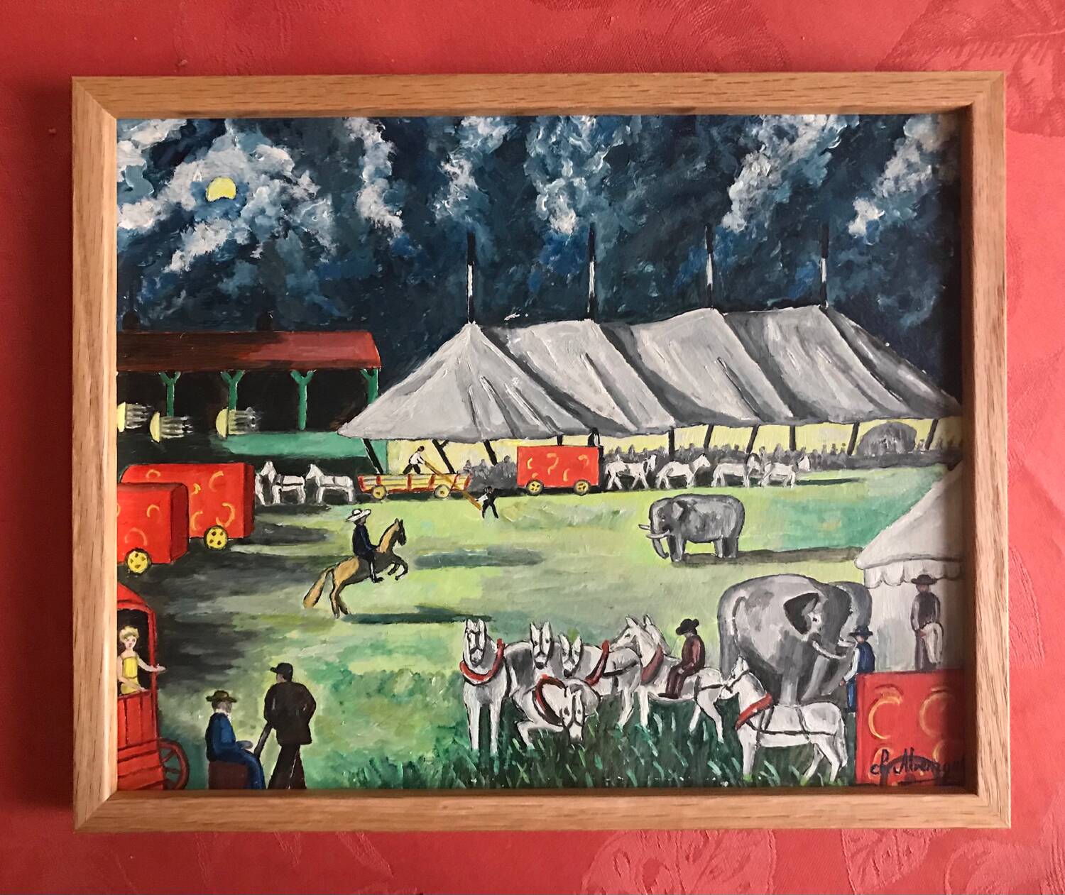 Waldo peirce 1884-1970, after. oil on panel.
