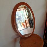 Danish Scandinavian oval mirror 60s