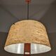 Danish teak and fiberglass pendant lamp from the 50s/60s