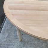 Renovated Louis Philippe round extendable dining table 115cm with 2 extensions.