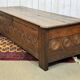 18th-century Breton chestnut bank bench