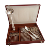 Coffret ménagère métal argenté 37 pièces art déco poinçons 84 gr