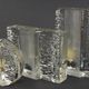 Set of 3 solifleur block vases walther glas 60s 70s op art arrangement vase
