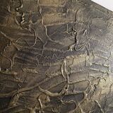 Large original and unique bronze relief painting "humanis" 61x