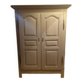 Armoire ancienne en chêne et cérusée