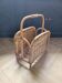 Vintage bamboo and rattan magazine rack