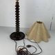 French wood turned table lamp in the style of Charles Dudouyt, 1950s