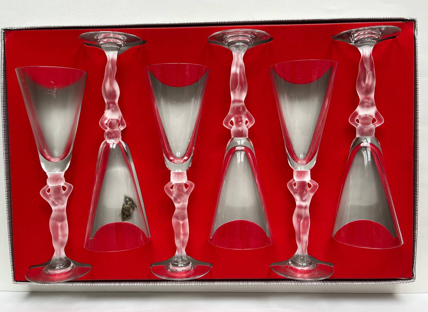 6 Bayel crystal champagne flutes