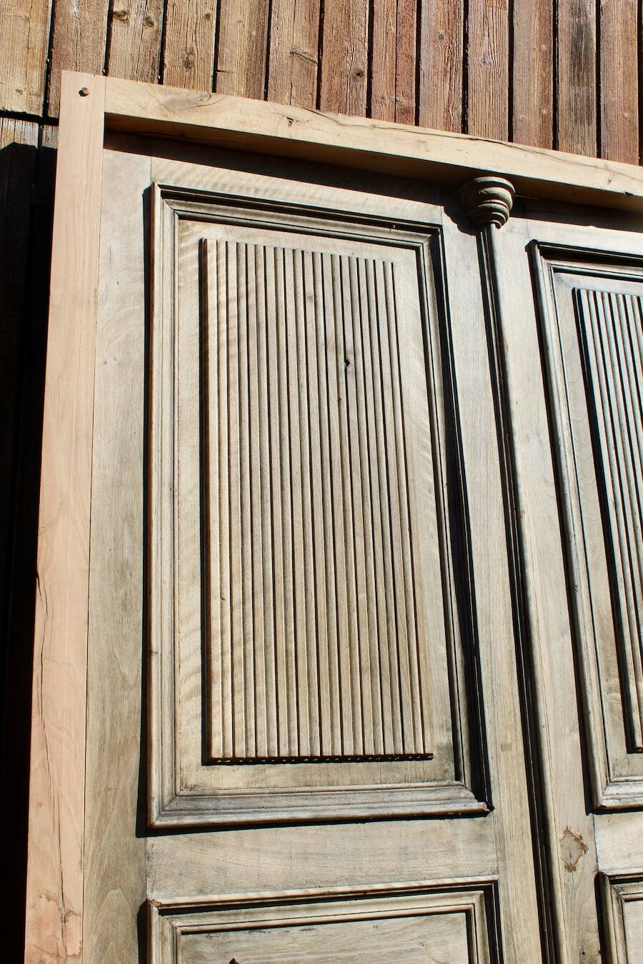 Double Door In Carved Walnut 19th Century