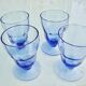 4 verres bleu myosotis