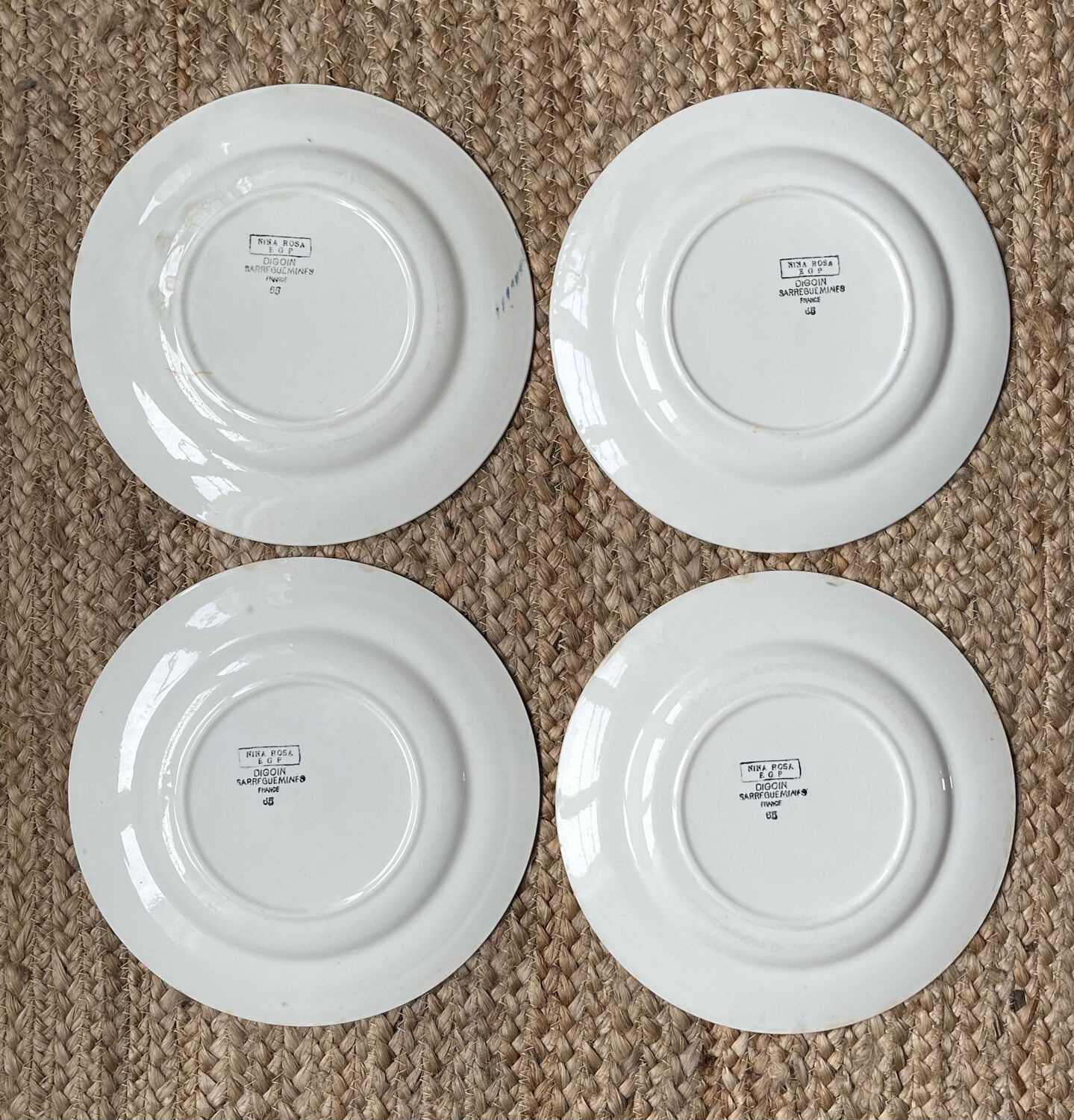 8 flat plates digoin sarreguemines