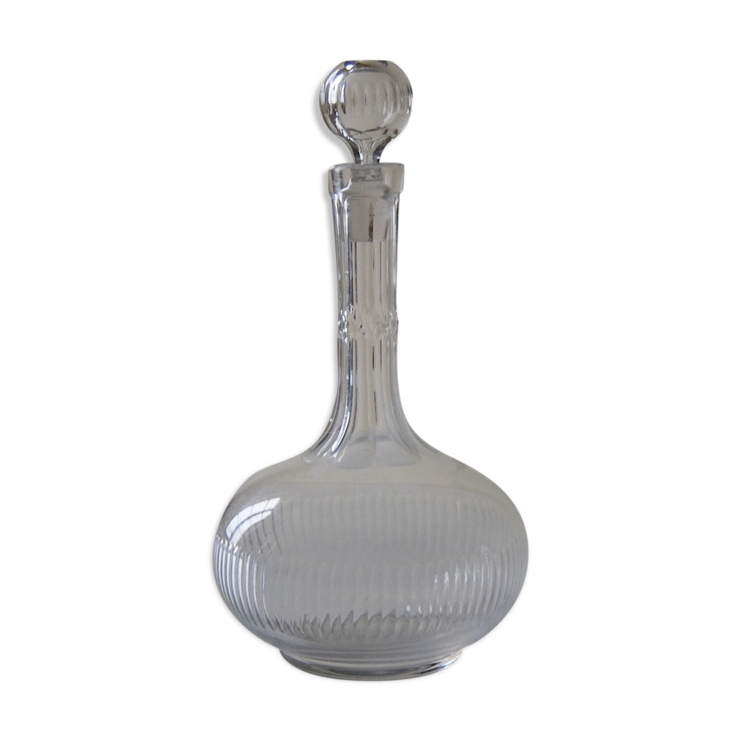 Chiseled glass carafe