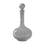 Chiseled glass carafe