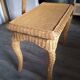 Hairdresser's chair with a rattan stool