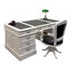 Ensemble de bureau blanc classique avec chaise de bureau