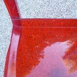 Orange design chair in polycarbonate plexiglass