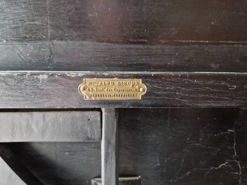Maison Alphonse Giroux - Table, mute or writing server with 2 low shelves
