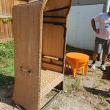 Fauteuil cabine canné années 1900