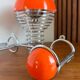 Patère double "Boule" Orange & Chrome  Space Age