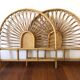 Rattan bed headboard - bamboo