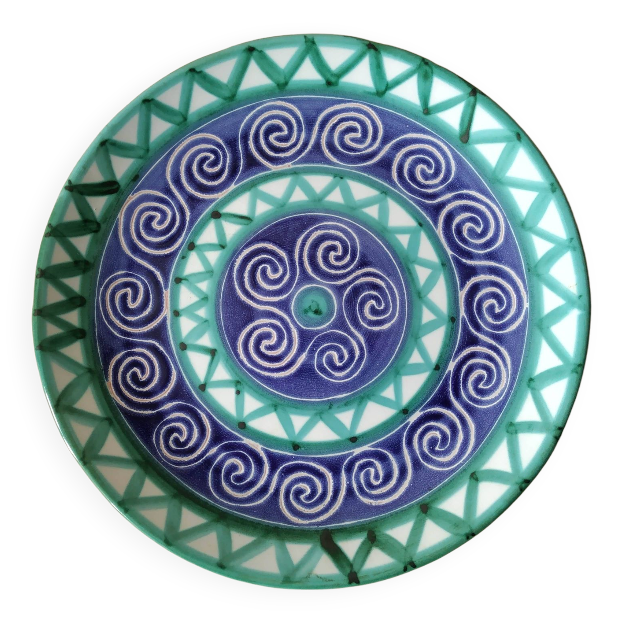 Large vintage Robert Picault Vallauris dish presentation plate