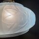 Vintage art deco lampshade pendant lamp in blue frosted glass