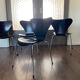 Set of 4 model 3107 dining chairs by Arne Jacobsen for Fritz Hansen 1988