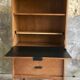 Vintage secretary in light oak veneer 1960