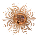 large format brass sun mirror