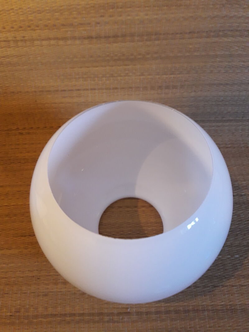 Open globe 20cm in old white glass for suspension lamp