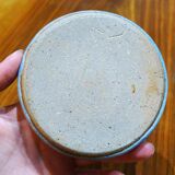 Small stoneware object (sponge holder?) with “hare fur” glaze