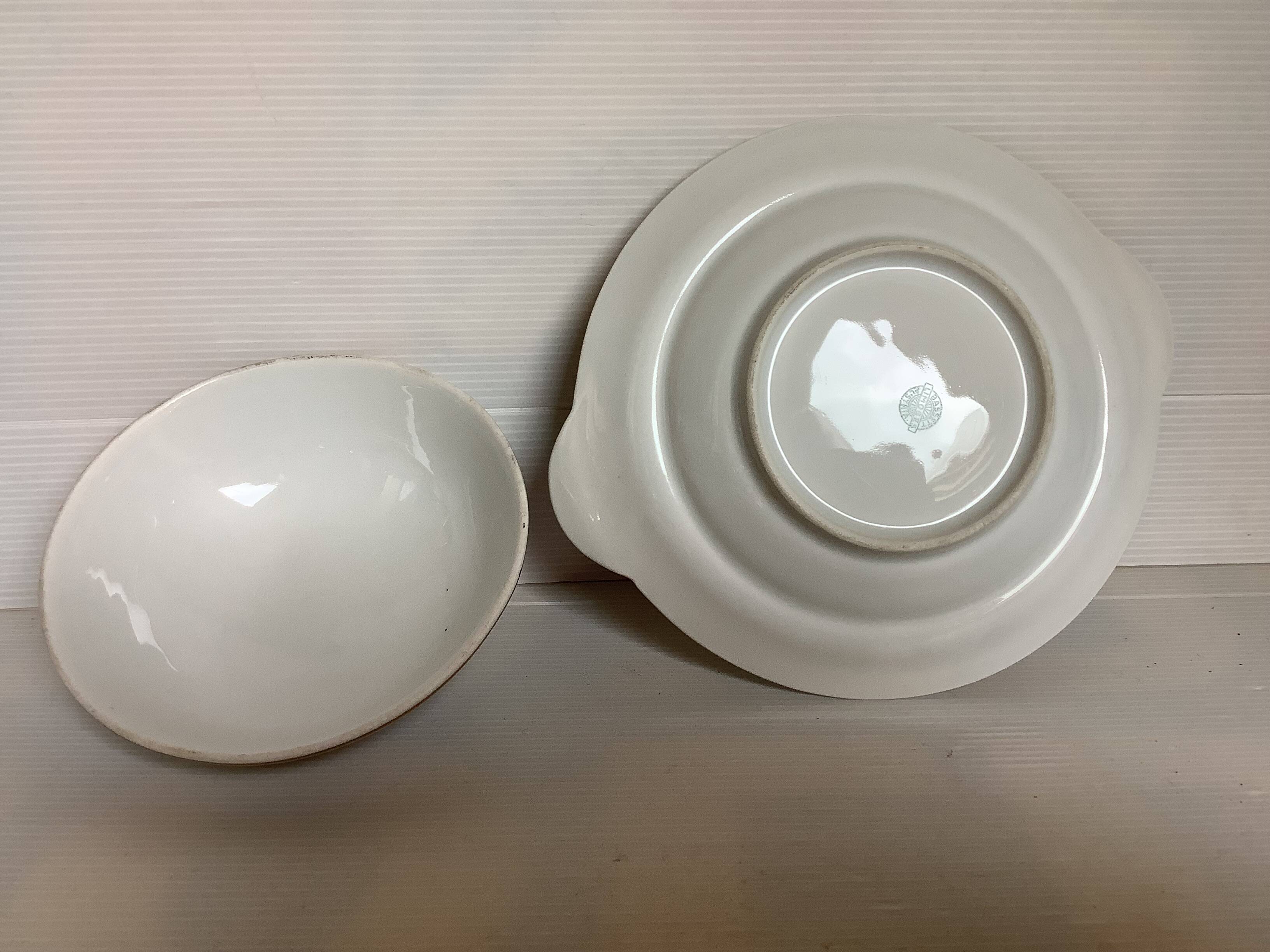 Bassett Limoges porcelain bell butter dish