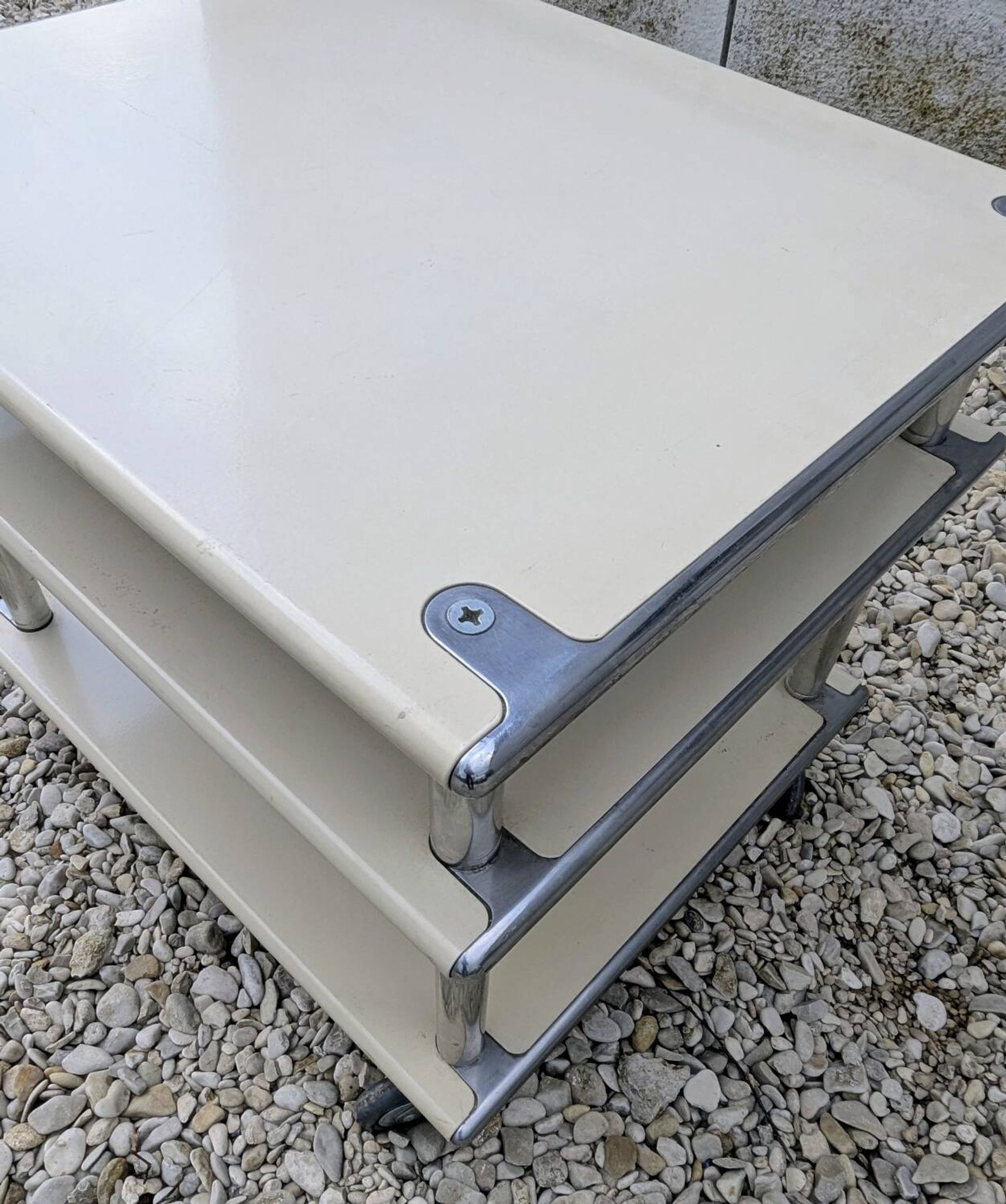 Multimedia Low Rolling Table TV Habitat Conran Seventies 70 Design