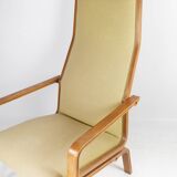 Fauteuil en chêne et tissu par Fritz Hansen