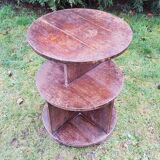 Gueridon art deco library 1930 in oak