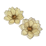 Bougeoir en forme de fleur en nacre et laiton