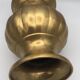 Vintage ball shape vase with godron in brass