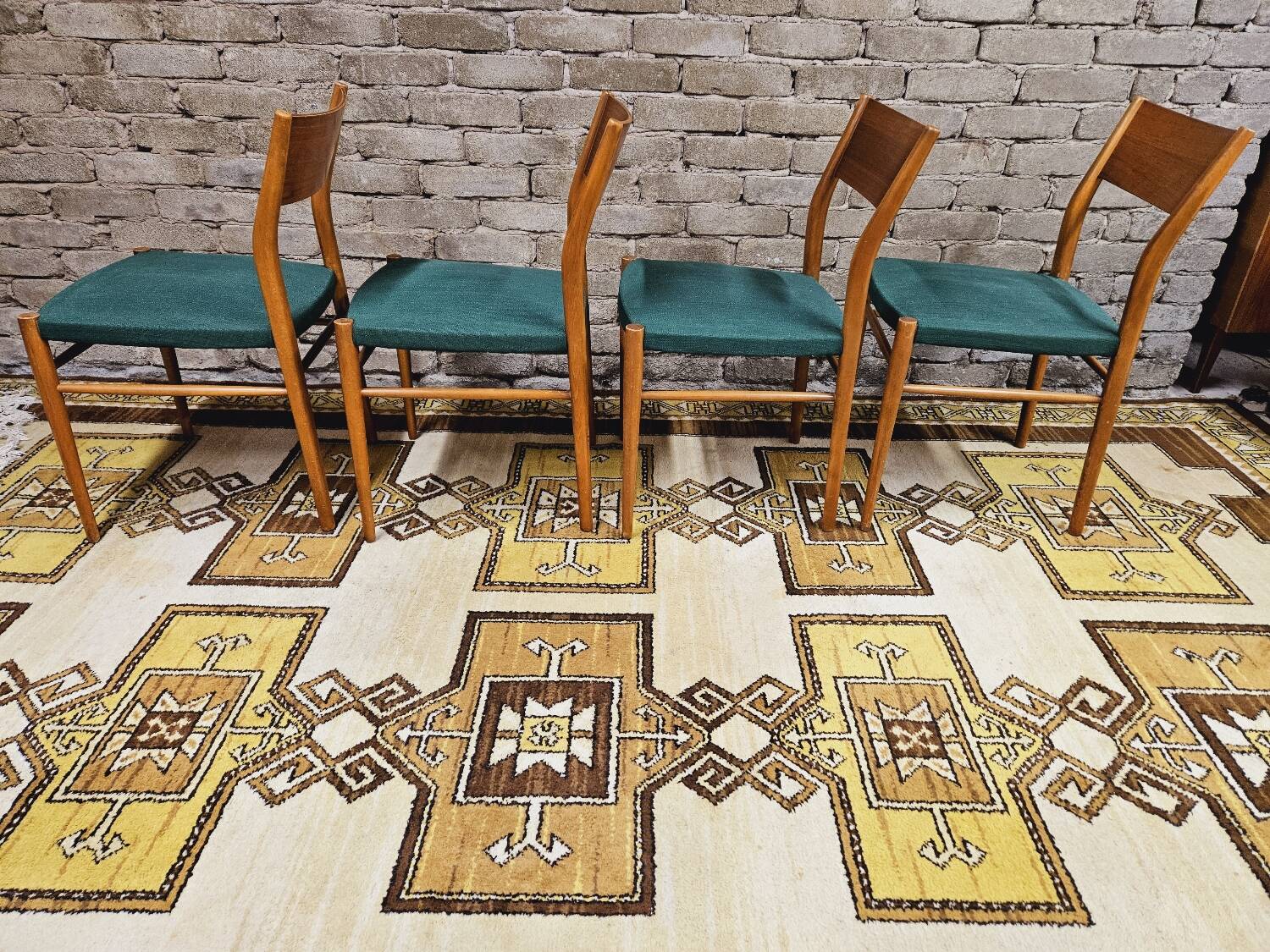 Set of 4 Scandinavian teak chairs by LÜBKE 1960