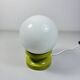 Lot of 2 Oval Table Lamps Wood Space Age Vintage 70s Italy