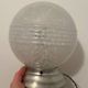 Table ball lamp in Clichy glass and Art Deco aluminum base